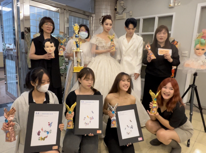 建國科大美容系技藝超群參賽CIAM國際創意形象藝術文創大賽奪十冠