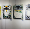 施景文以傳統書法架構 線條入畫運用三原色創作畫展